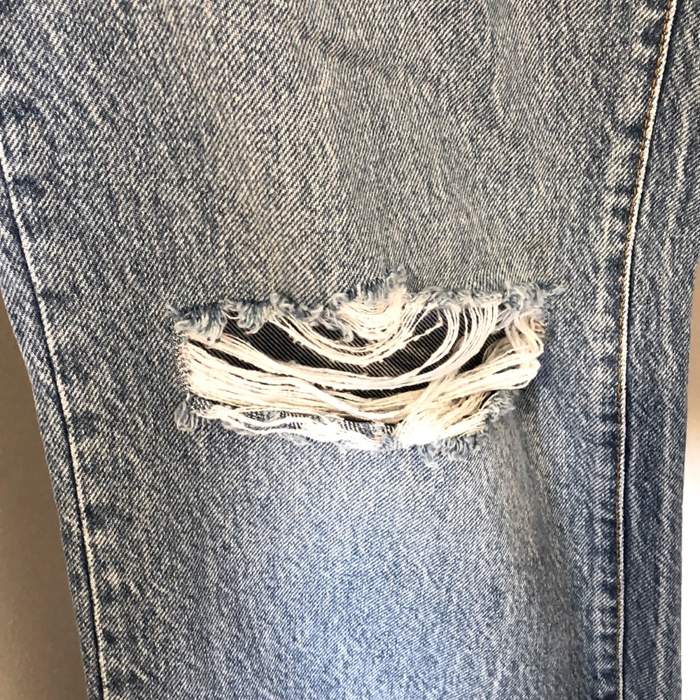 Free People - Slit Knee Wide Leg Jeans - Picture 5 of 5